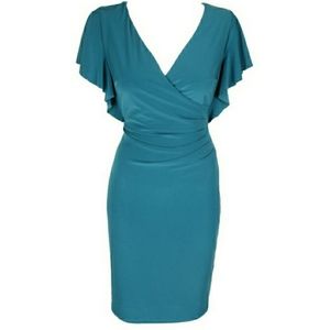 Lauren Ralph Lauren Dress teal wrap sheath dress